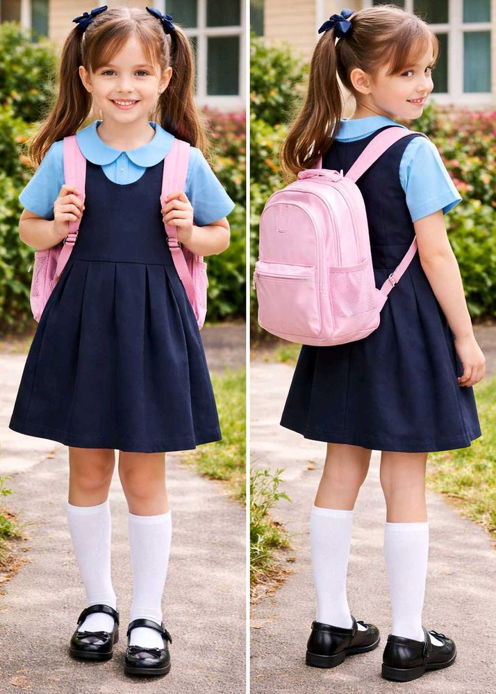 Cute Girls School Uniform Dress