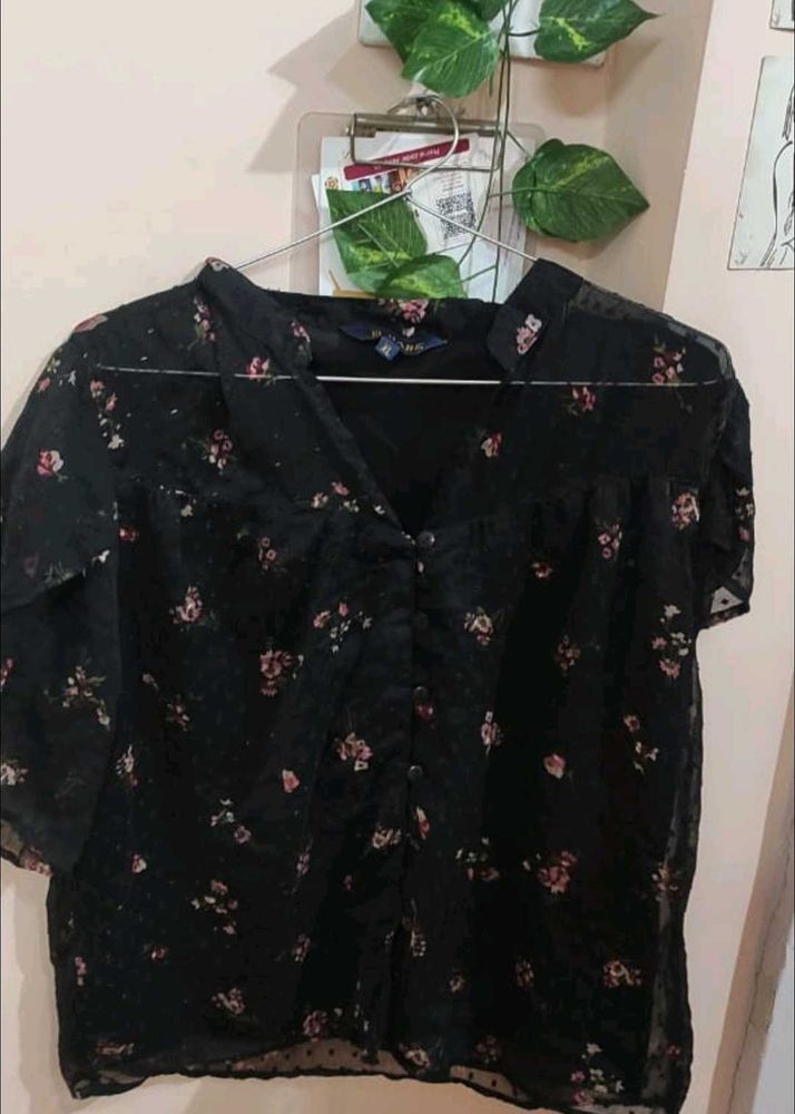Floral  Top - Button Down