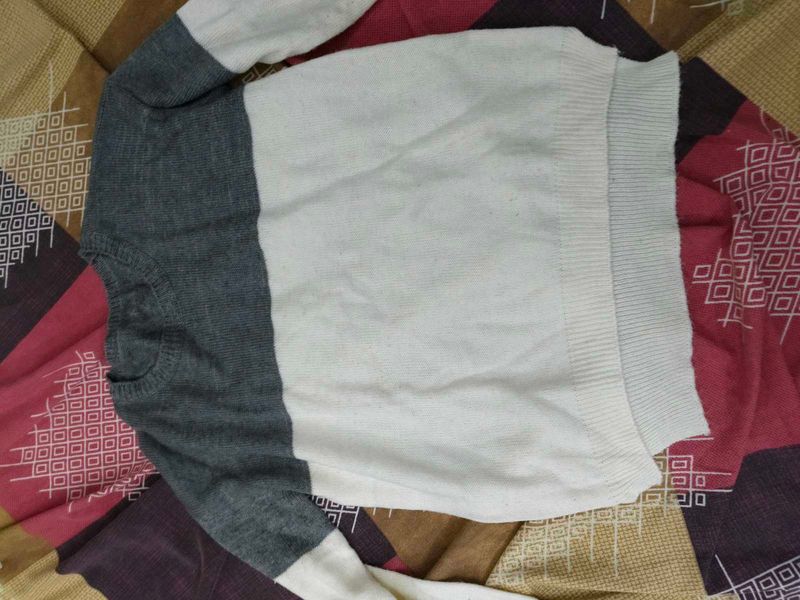 Stylish Two-Tone Sweater