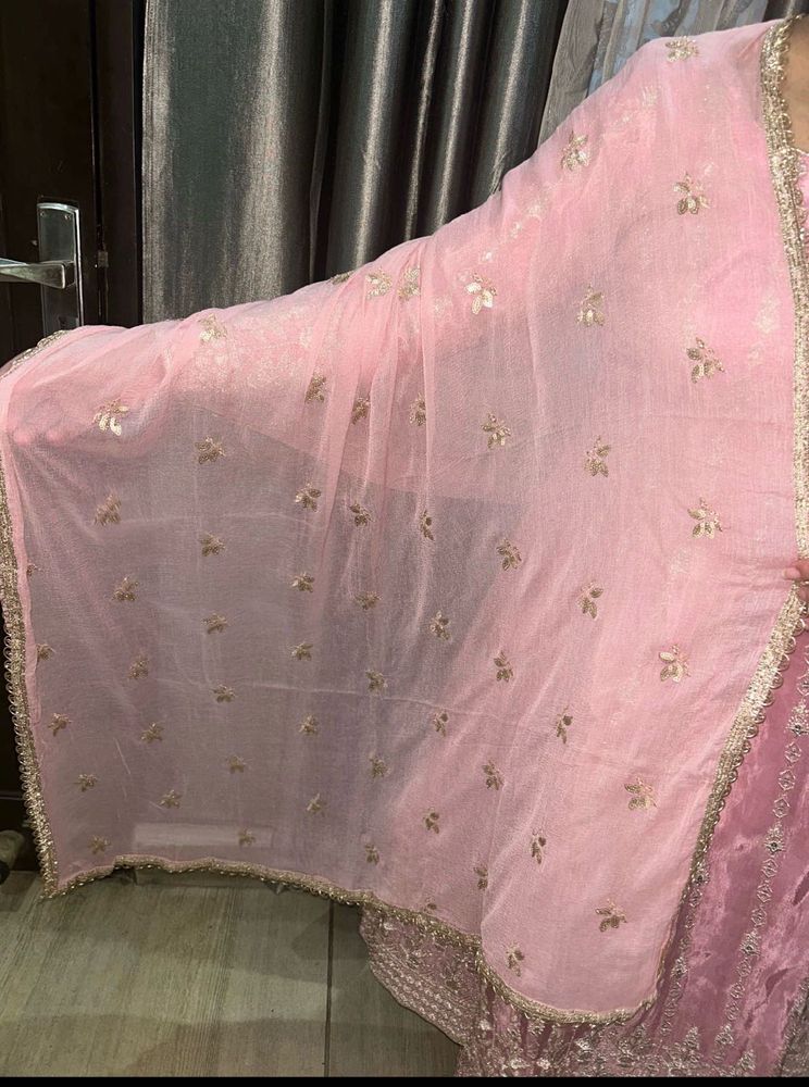 Beautiful Pink Embroidered Dupatta