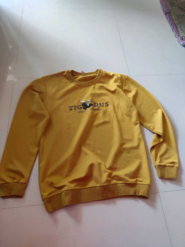 Mustard Yellow Graphic Sweatshirt