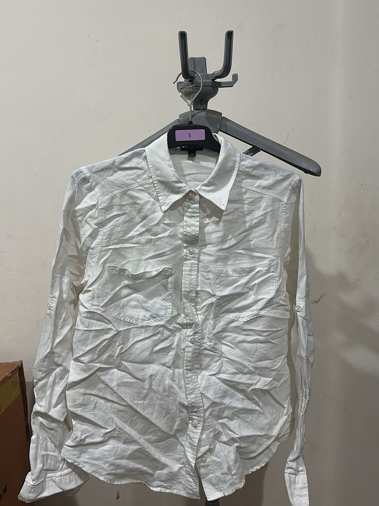 Classic White Button-Up Shirt