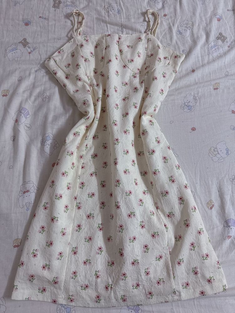 Sweetheart Floral Print Mini Dress