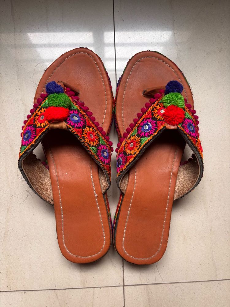 Multicoloured Ethnic Sandal - Size UK 5