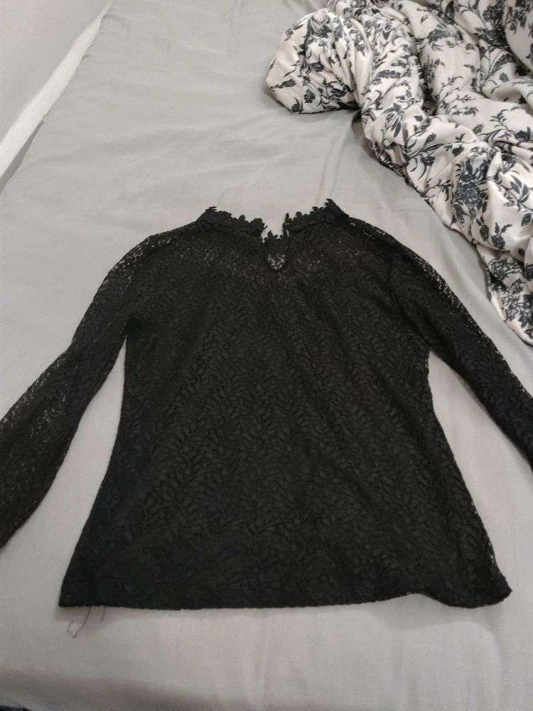 Elegant Black Lace Top