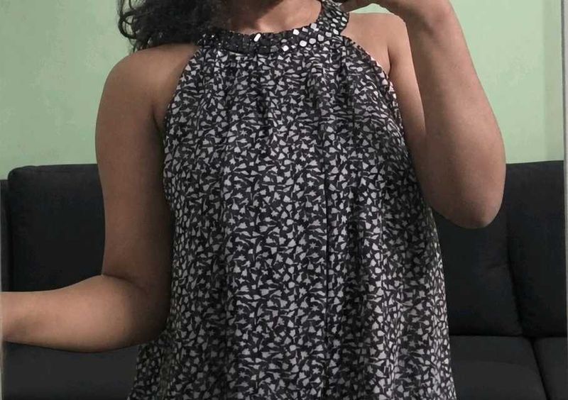 Chic Halter Neck Printed Top