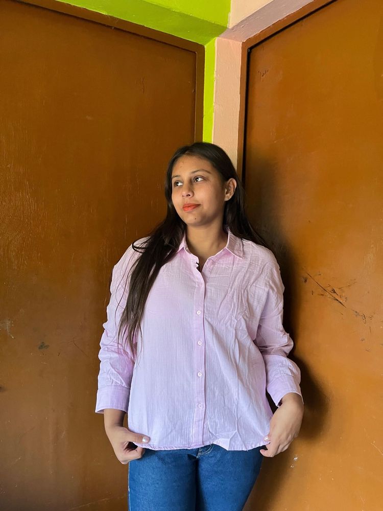 Pink Button-Up Shirt