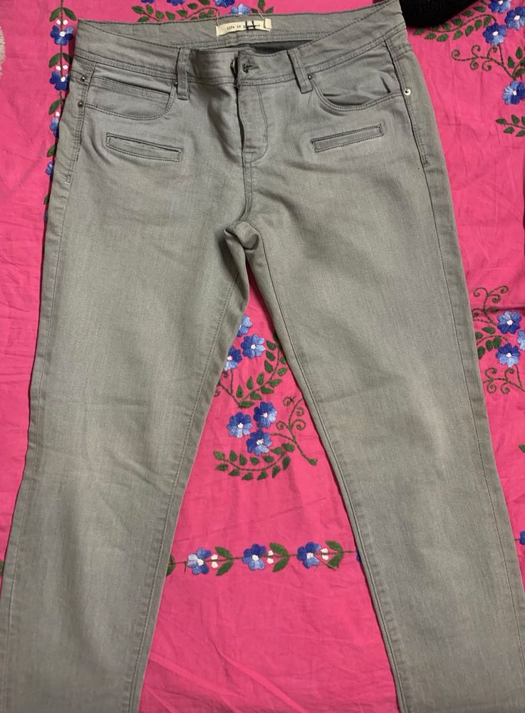 Grey Denim Jeans