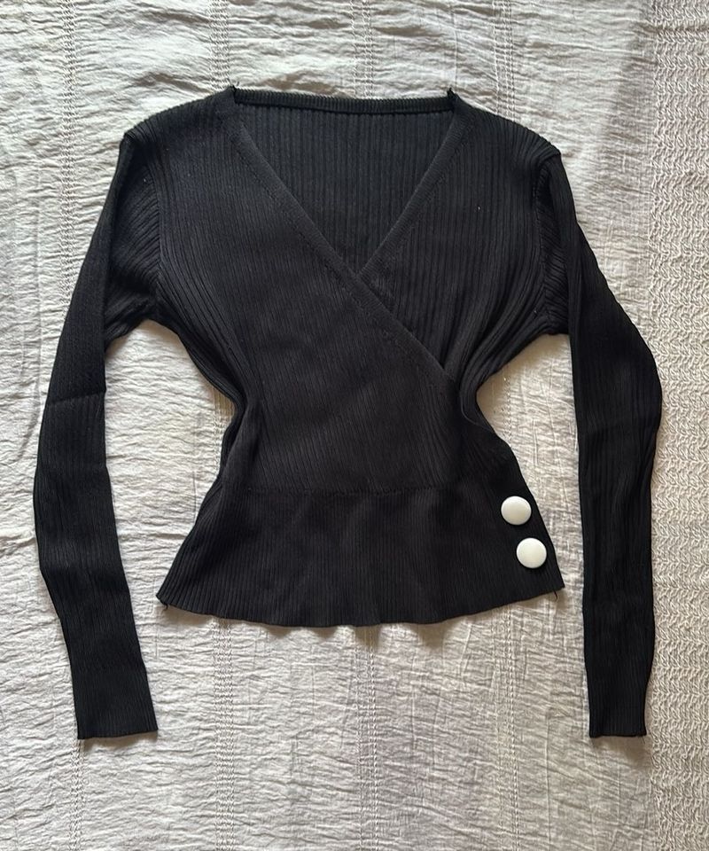 Black Wrap Top
