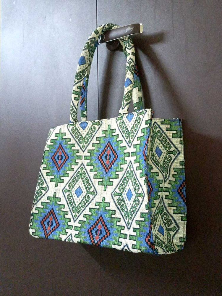Women's Cotton Multicolor Tote Bag for Office
