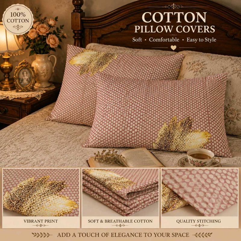 🇳🇿💫🎀Elegant Cotton Pillow Covers - Set of 2