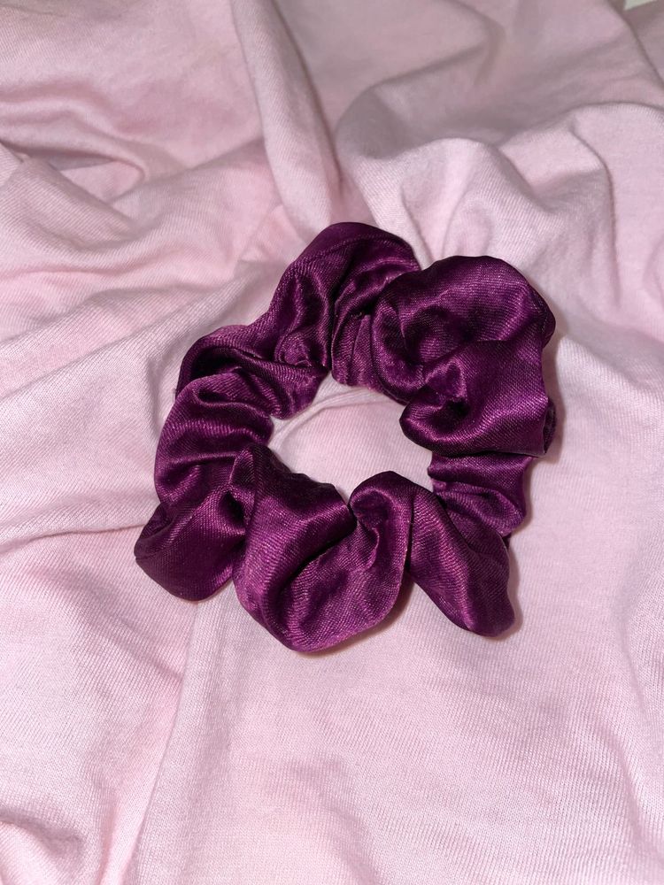 Satin Scrunchie - Deep Purple