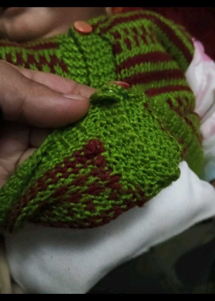 Hand-Knitted Baby Cardigan - Adorable!