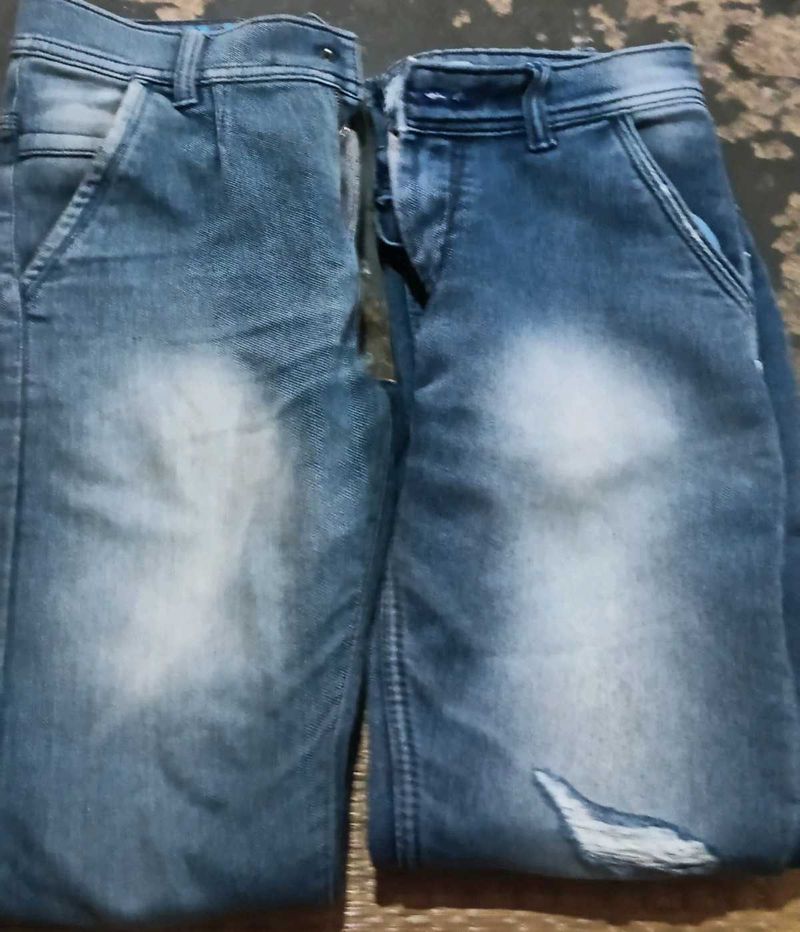 Stylish Blue Denim Jeans pack of 2