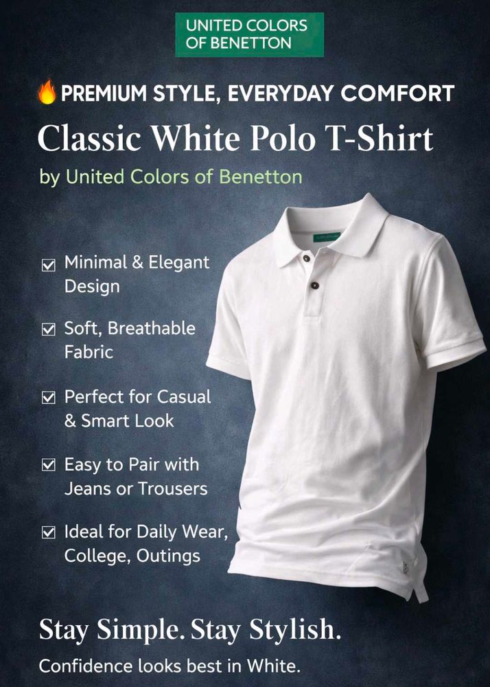 Classic White Polo T-Shirt