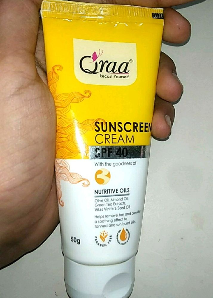 Qraa Sunscreen SPF 40 With Nutritive Oils