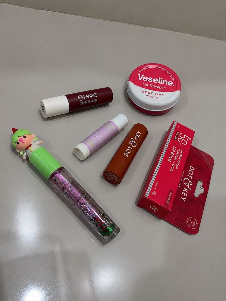6 balms set(i have dot&amp;key plushie too)