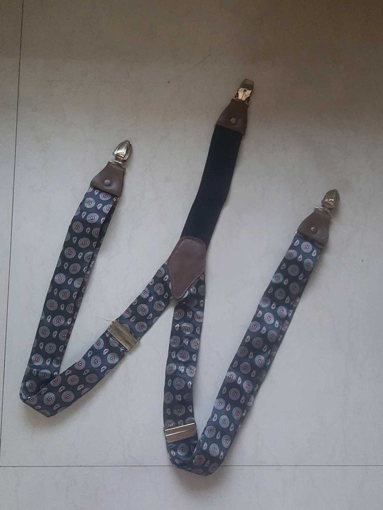 Stylish Patterned Silk Suspenders