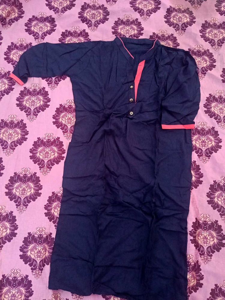 Elegant Navy Blue Kurta