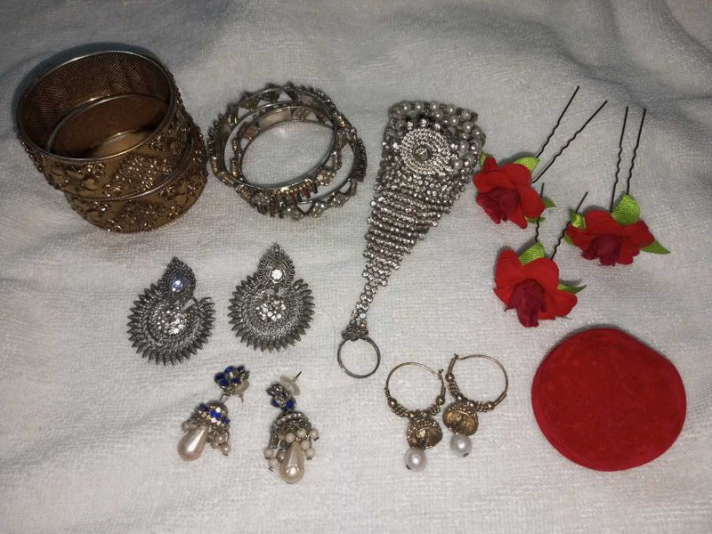 Ethnic Jewellery Set - Bangles, Earrings &amp; More