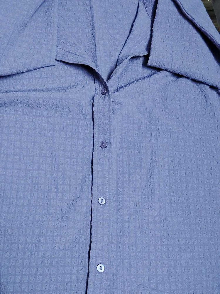 Textured Button-Up shirt for women