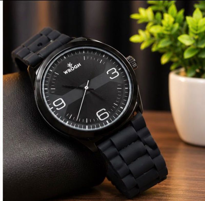 WROGN Black Analog Watch For men
