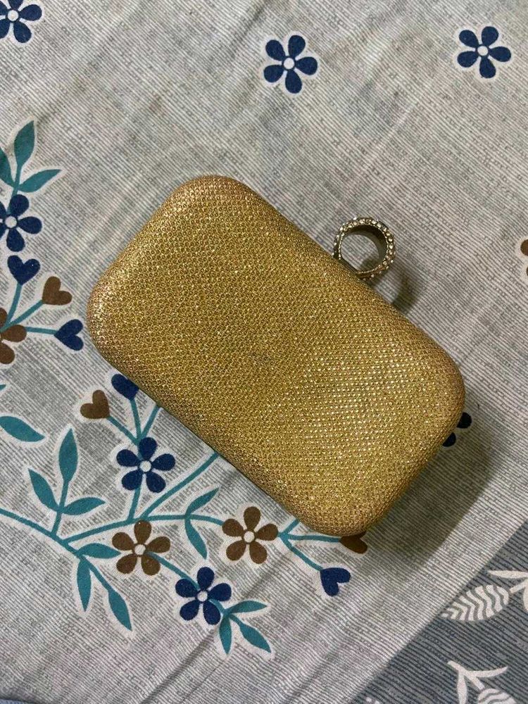 Gold Glitter Clutch