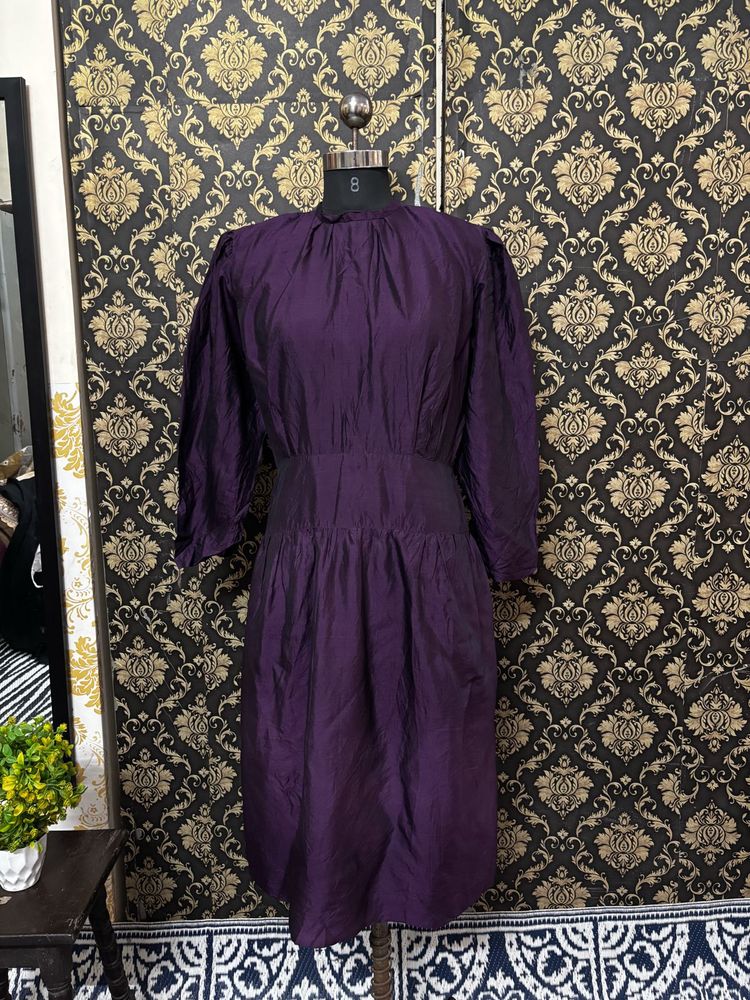 Elegant Purple Midi Dress
