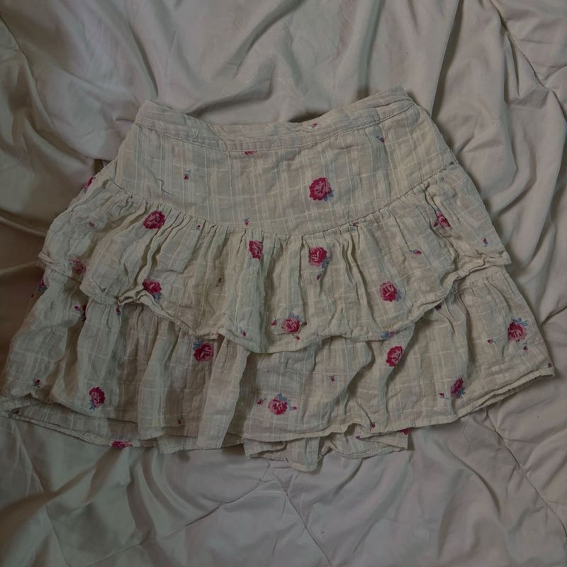 coquette ruffled miniskirt