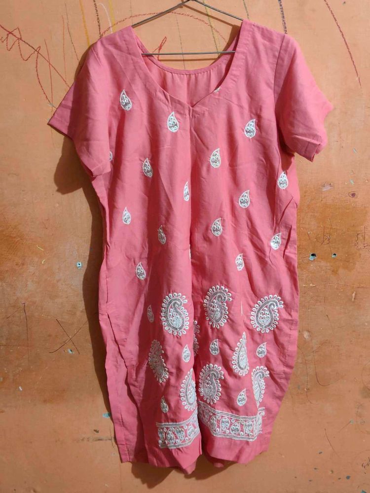 Pink Printed Salwar Suit Set