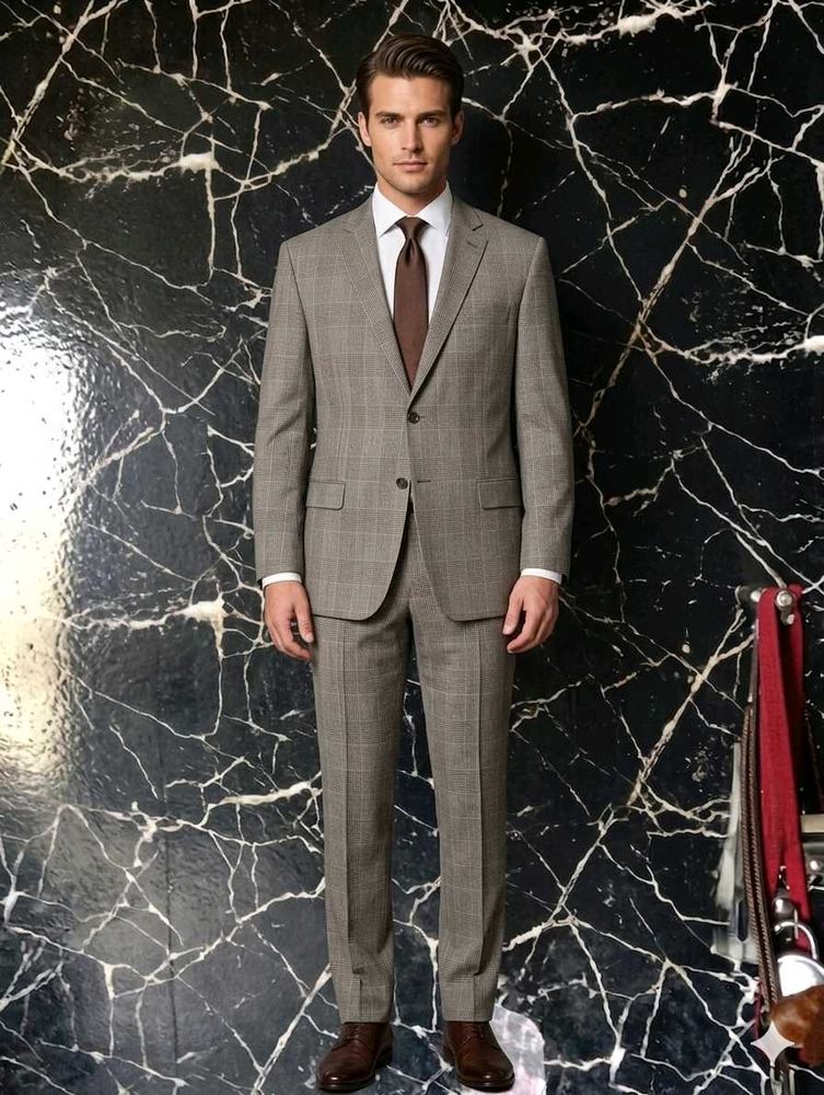 Men's Classic Checkered Suit