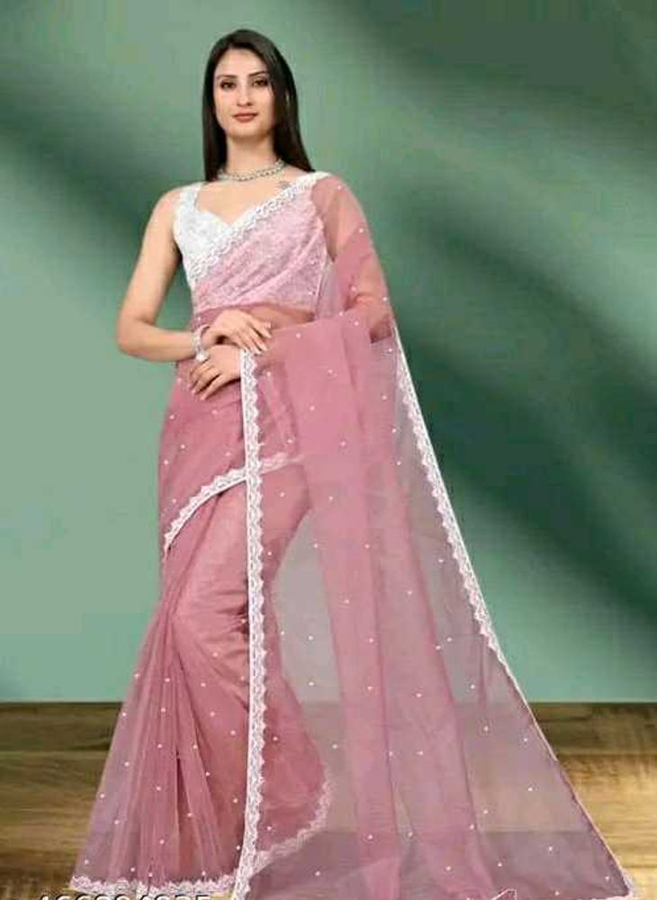Light pink beautiful saree for girls/women