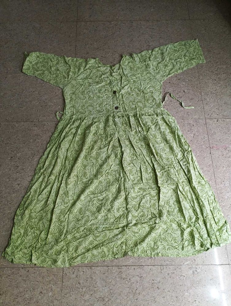 Light Green Printed Kurta