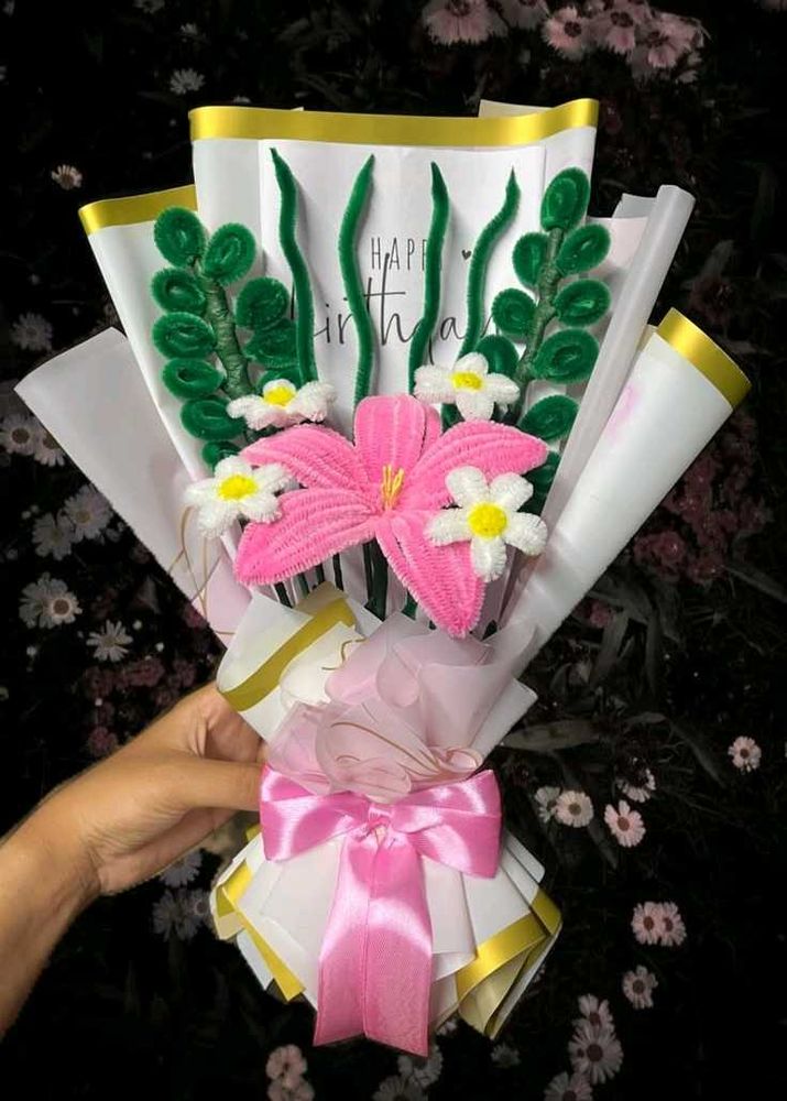 Handmade "Happy Birthday" Flower Bouquet