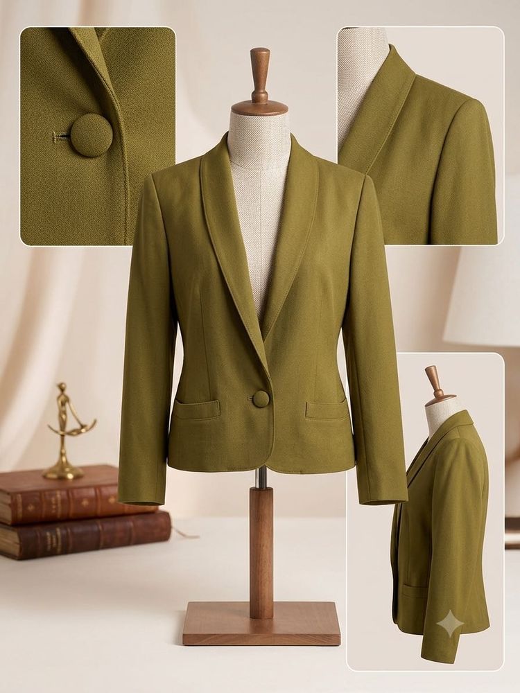 Chic Olive Green Blazer (Khaki)