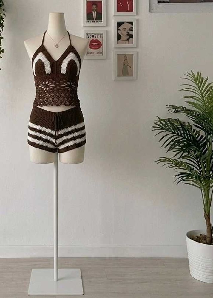 Crochet Halter Bikini Set