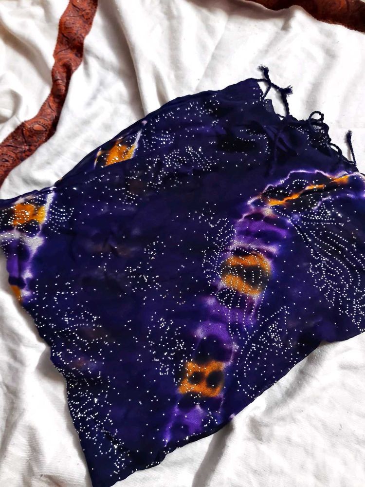 Embellished Purple Dupatta