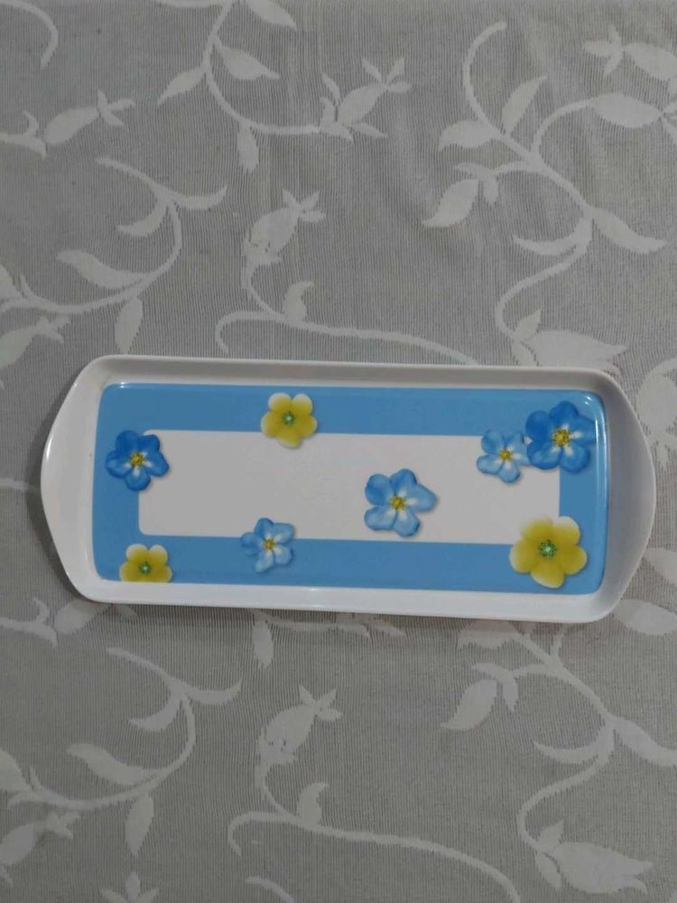 Rectangular Floral Serving Tray