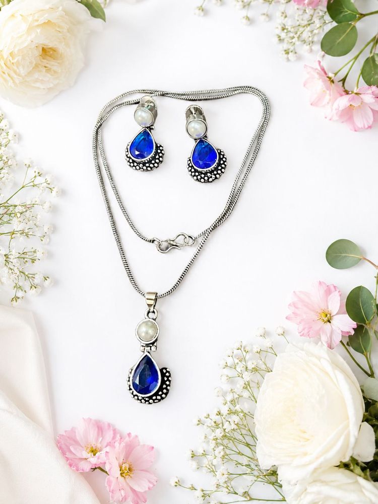 Bohemian Blue Gemstone Jewellery Set