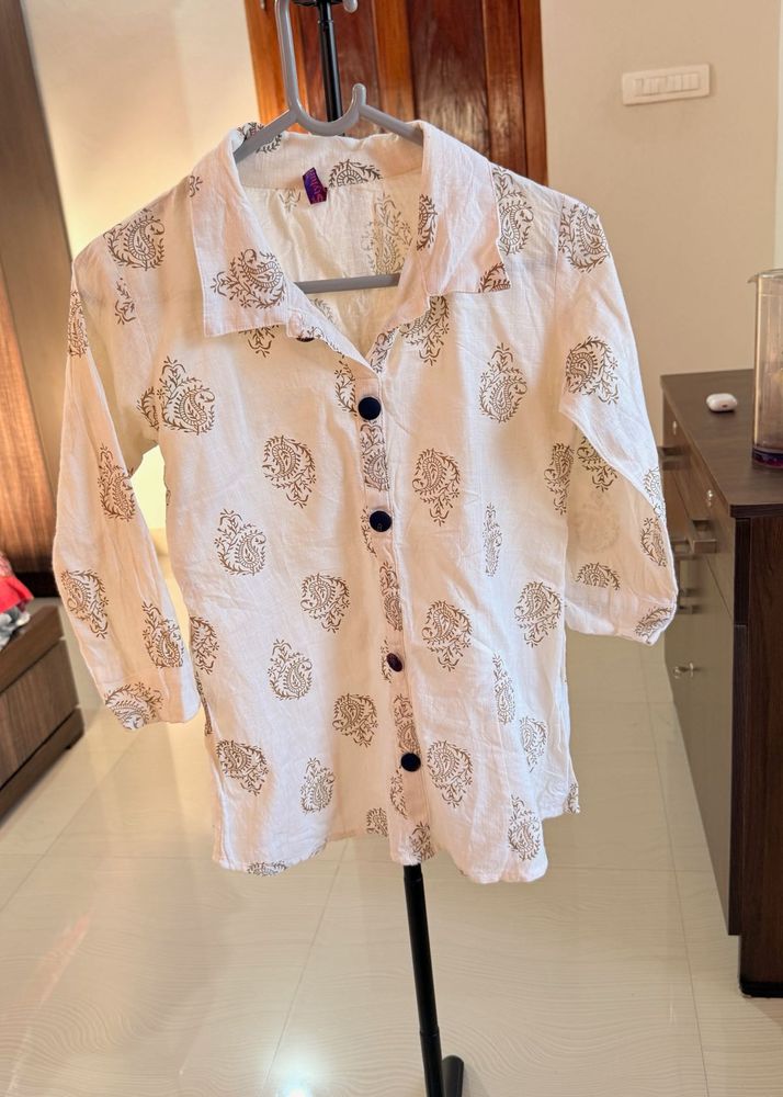 Printed Button-Down Shirt