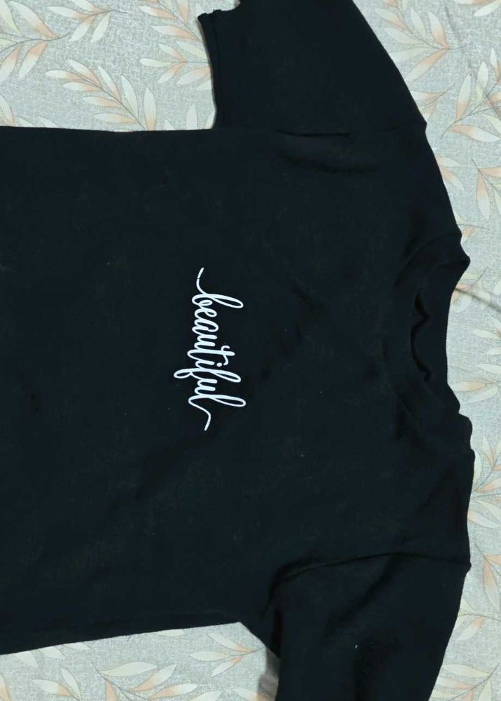 Black Beautiful Crop top