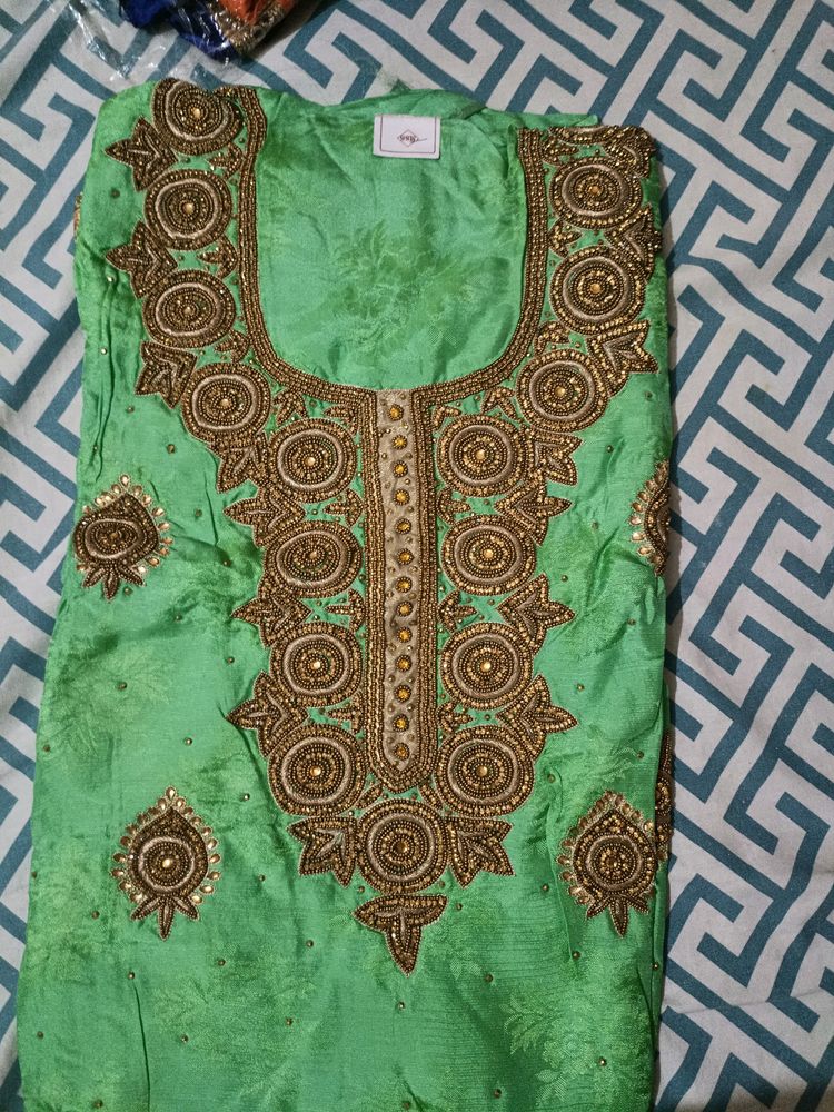 Unstitched Partywear Suit
