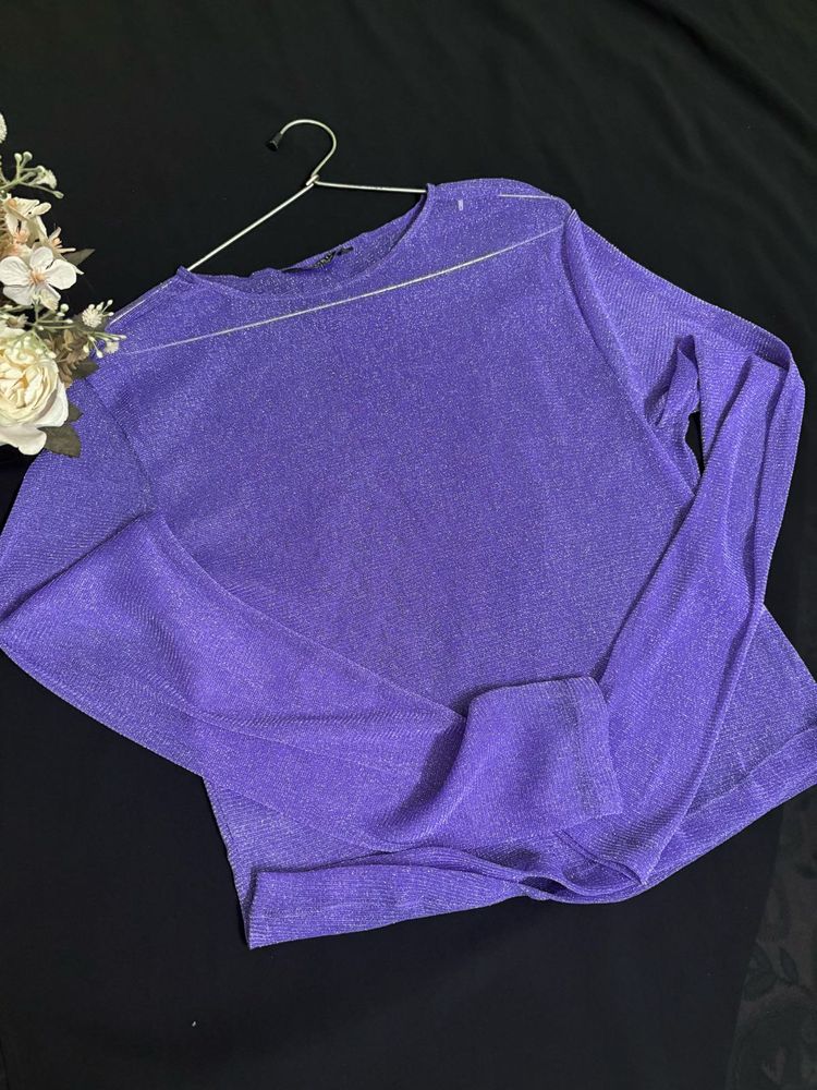 Sparkly Purple Long Sleeve Top