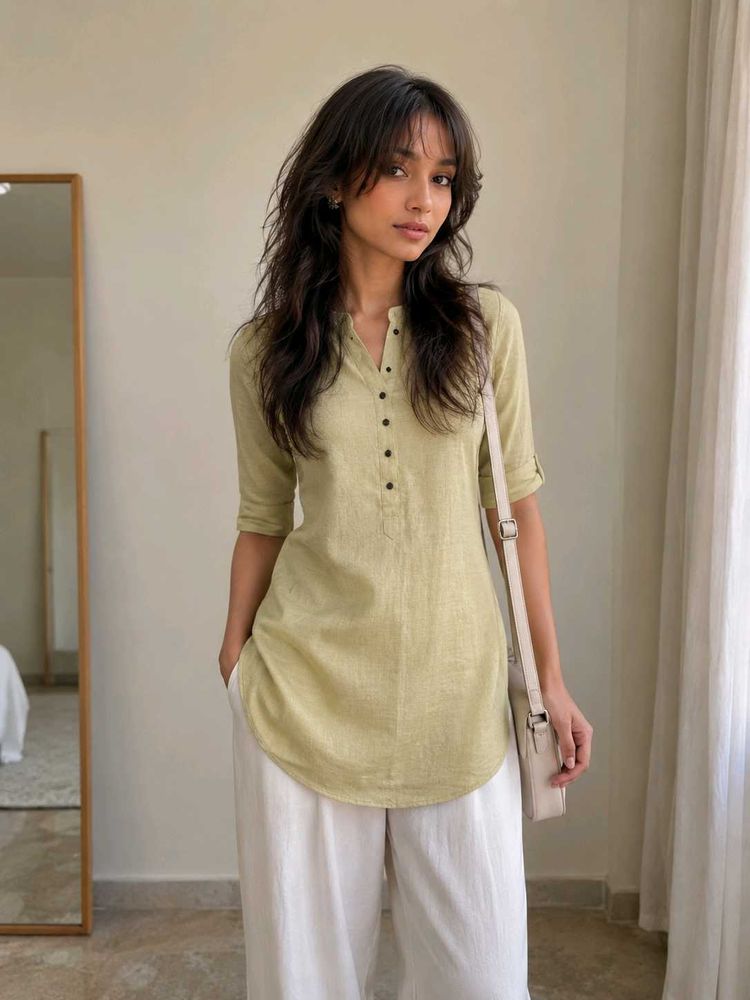 Chic Linen Blend Kurta