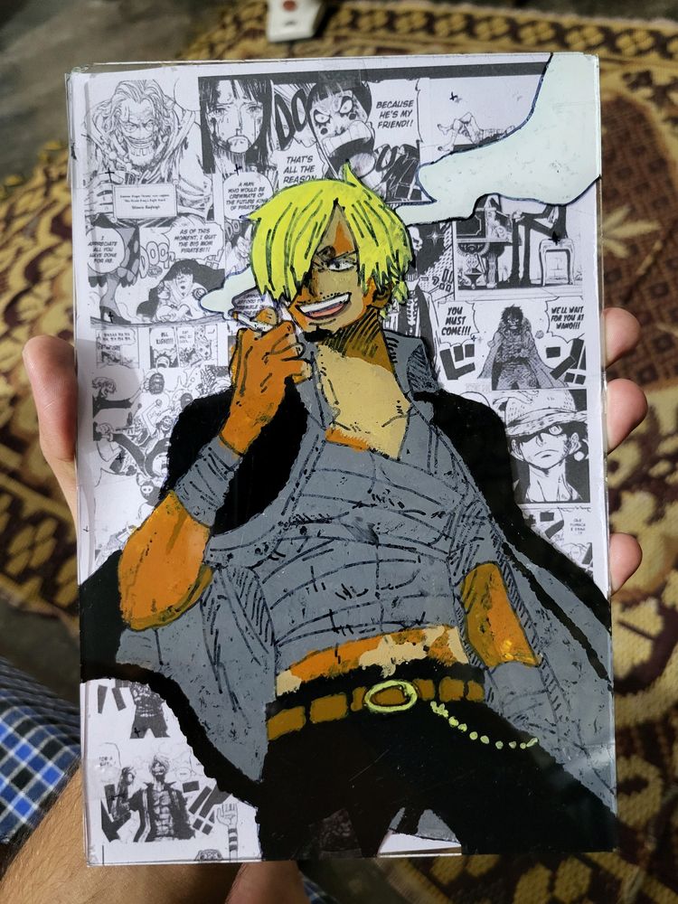 Glass Paint Sanji One Piece Anime Manga