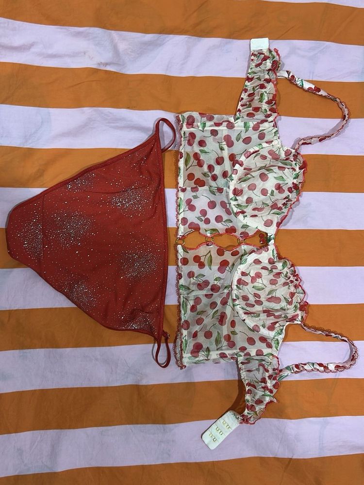 Pinterest Cute Cherry Print Bikini Set