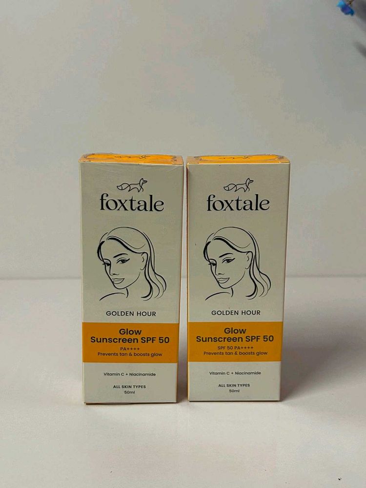 Foxtale Glow Sunscreen SPF 50 (2 Pcs)