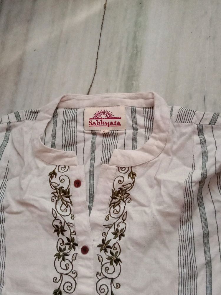 Women Long Kurti, Pure Khadi Cotton