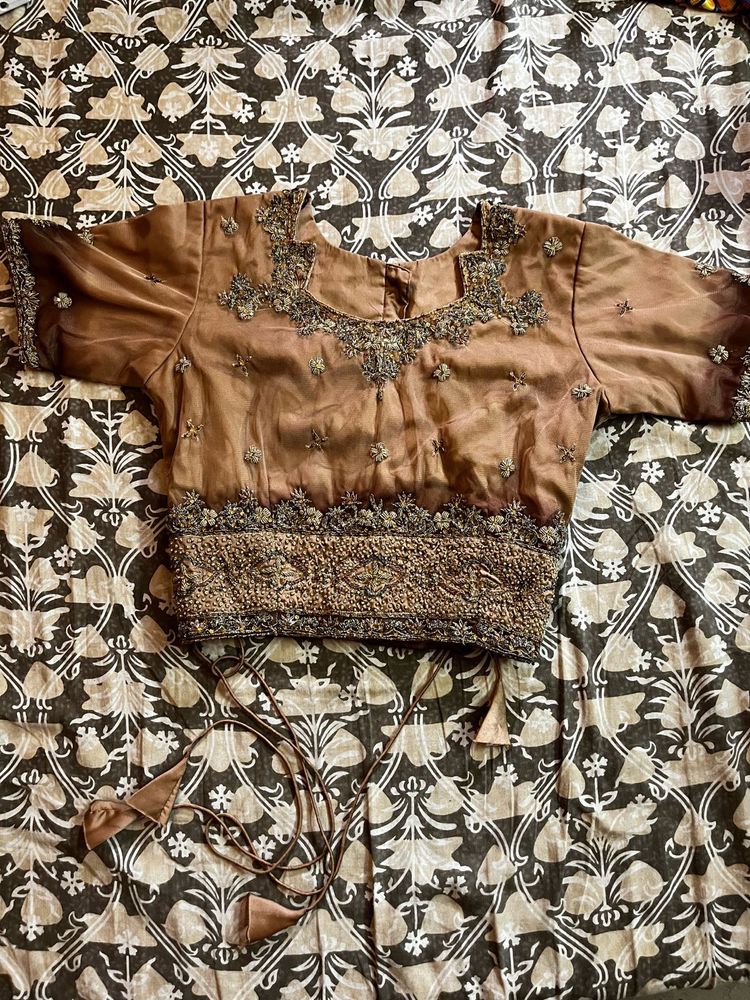 Embellished Silk Blend Ethnic Blouse