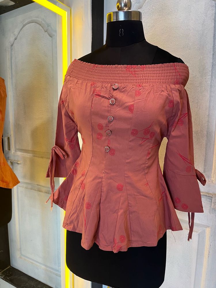 Off-Shoulder Peplum Top